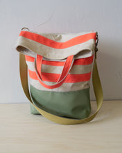 Load image into Gallery viewer, Urban Field Bag - Green and Orange Striped