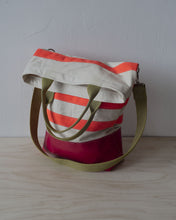 Load image into Gallery viewer, Urban Field Bag - Raspberry and Orange Striped
