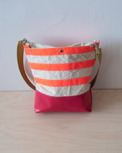 Load image into Gallery viewer, Urban Field Bag - Raspberry and Orange Striped