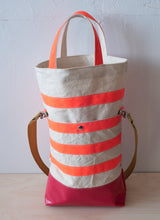 Load image into Gallery viewer, Urban Field Bag - Raspberry and Orange Striped
