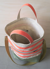 Load image into Gallery viewer, Urban Field Bag - Green and Orange Striped
