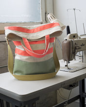 Load image into Gallery viewer, Urban Field Bag - Green and Orange Striped
