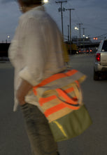 Load image into Gallery viewer, Urban Field Bag - Green and Orange Striped
